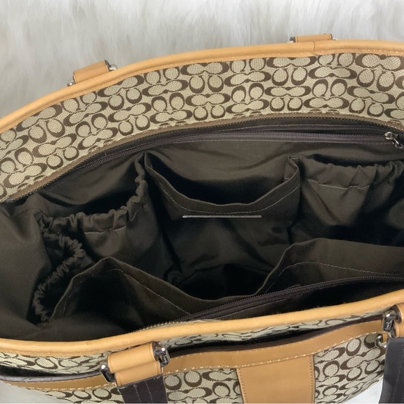 Coach Khaki Signature Multi-functional Tote bag (EUC) - Picture 13 of 17